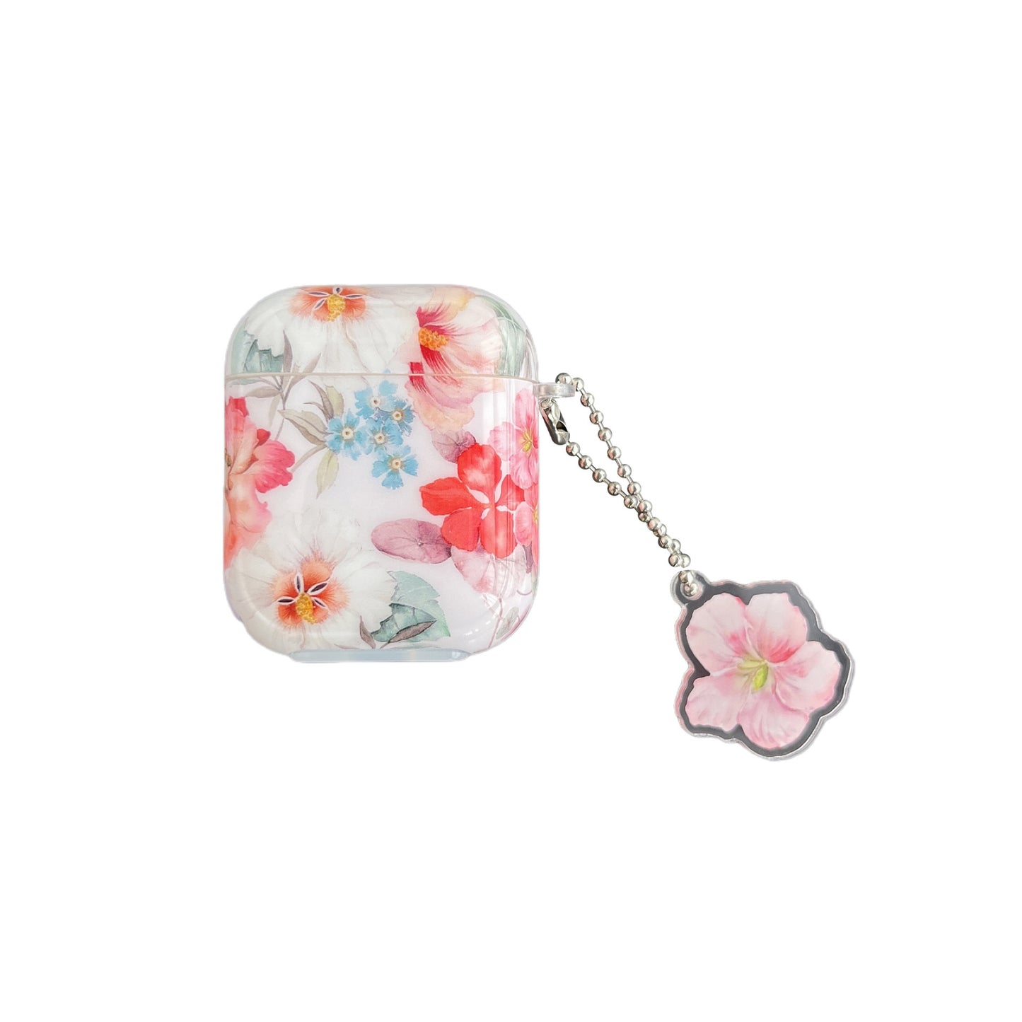 Bluetooth Earbuds Case Protective Cover Simple Watercolor Flower