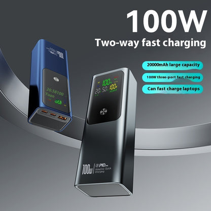 Two-way Fast Charge Large Capacity Portable Power 20000 MA Mobile Power Supply