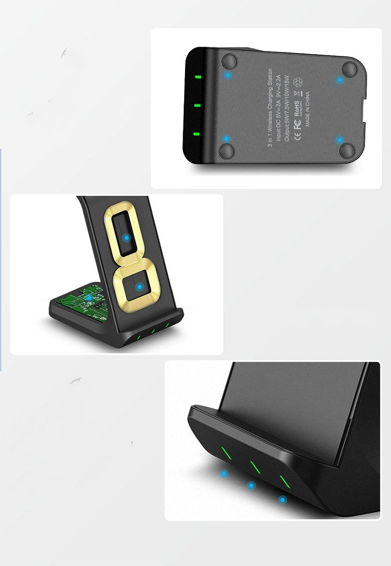 Three In One Magnetic Suction Wireless Charger