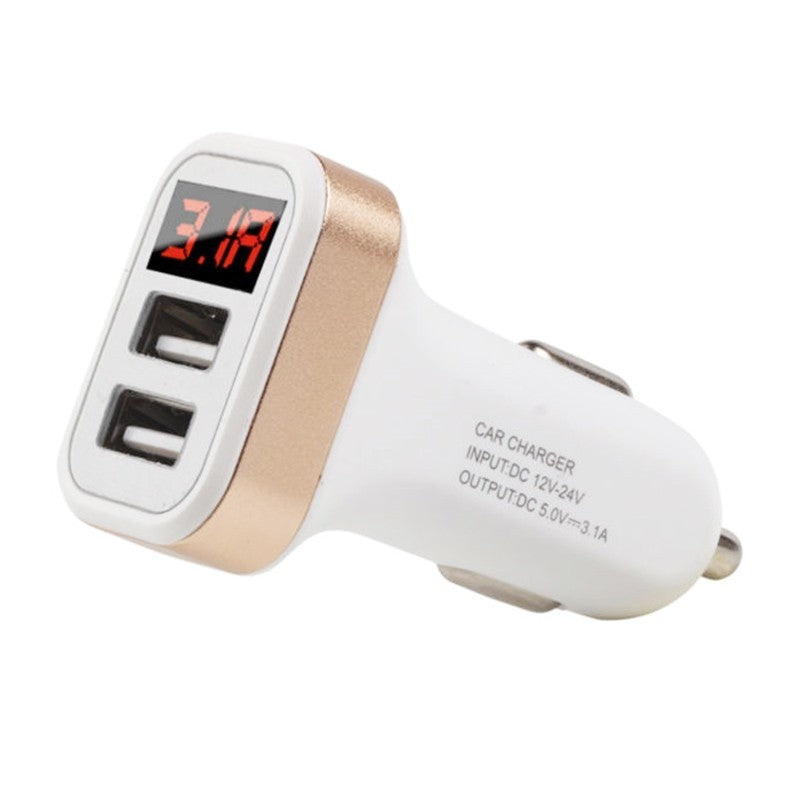 Smart USB Car Charger with LED Screen