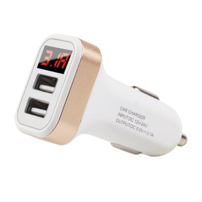 Smart USB Car Charger with LED Screen
