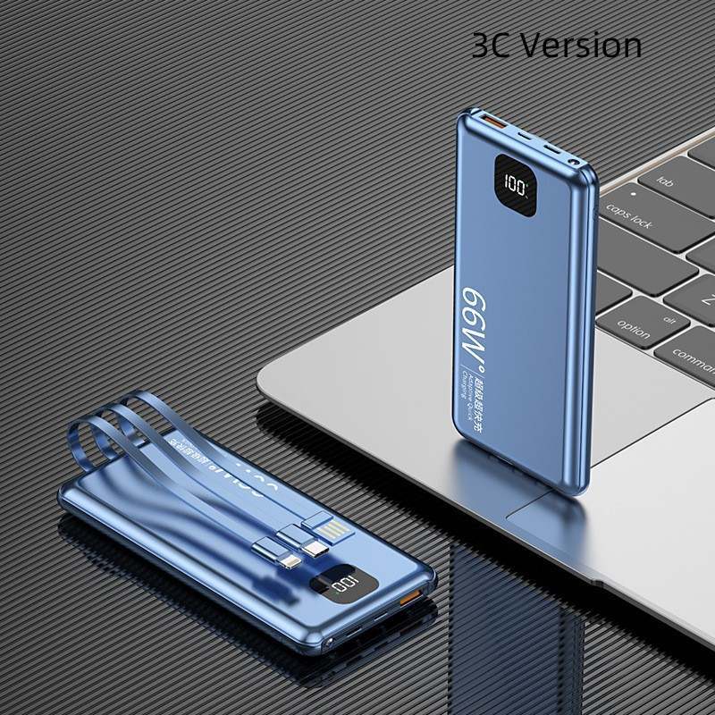 PD66W Fast Charge Power Bank 20000 MA Large Capacity With Cable Mobile Power Supply