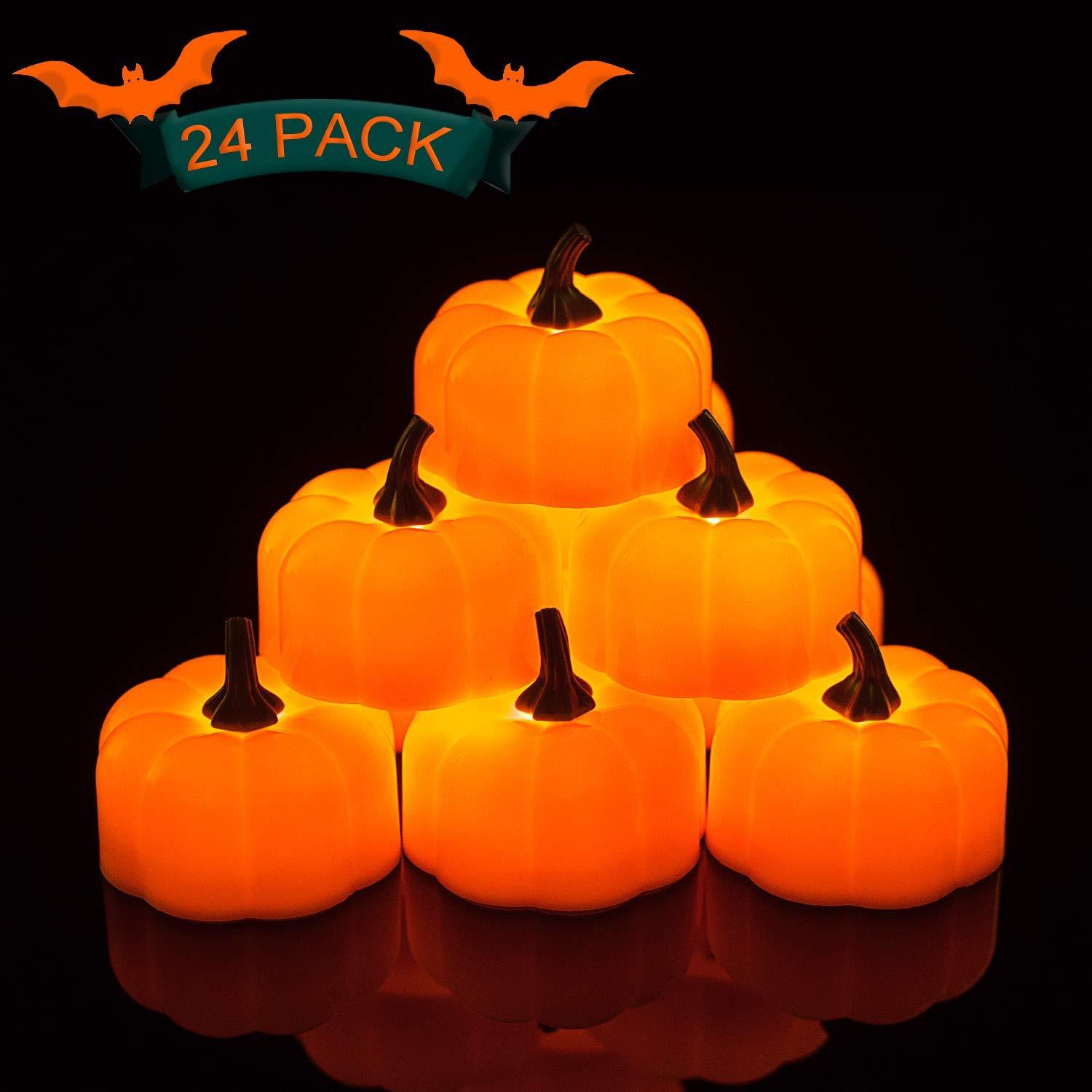 LED Pumpkin Light Christmas Day Decoration - 12 Pack