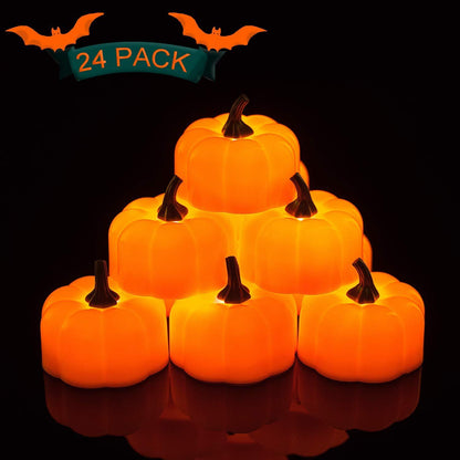 LED Pumpkin Light Christmas Day Decoration - 12 Pack