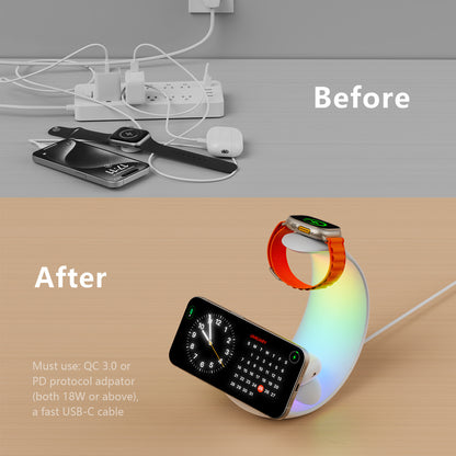 Small Moon Light Magnetic Three-in-one Wireless Charger