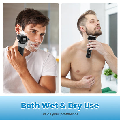 Electric Foil Face Shaver 5-Blade Electric Razor For Men Wet & Dry Jawline Beard Trimmer Precision Sideburn Shavers IPX6 Waterproof With LED Display Cleaning Brushes