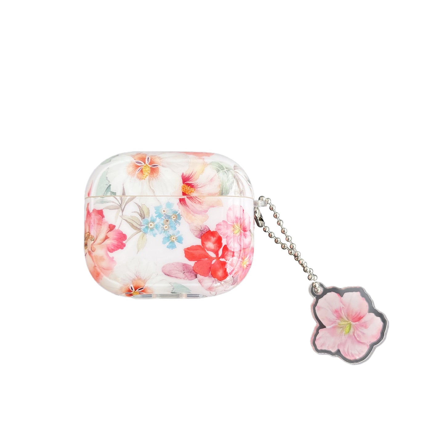 Bluetooth Earbuds Case Protective Cover Simple Watercolor Flower