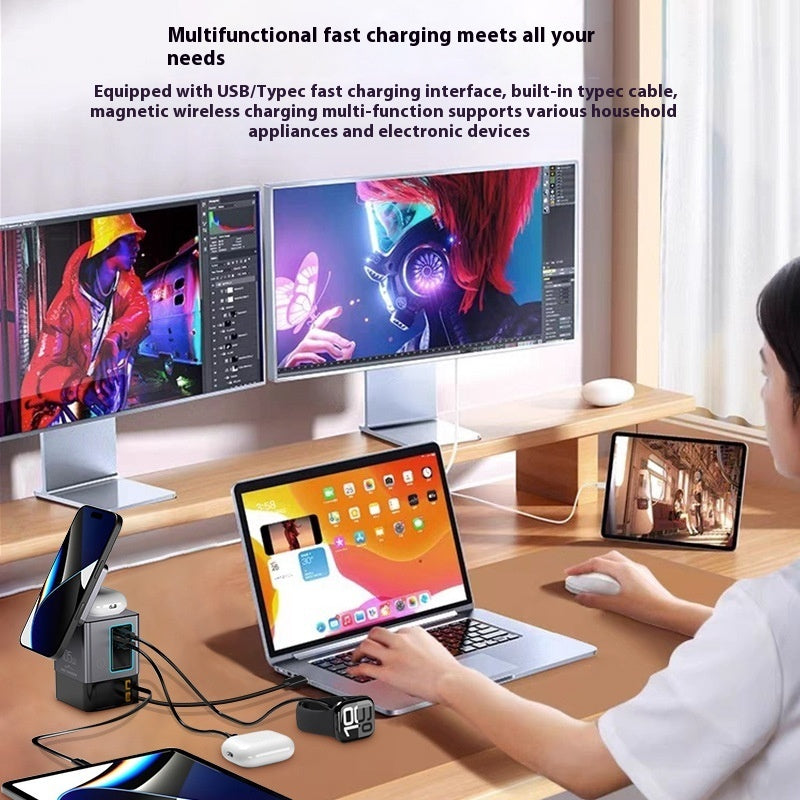 105W Multifunctional Magnetic Wireless Gallium Nitride Charger