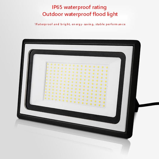 LED flood light with IP65 waterproof rating for outdoor use, featuring 50 lamp beads for bright illumination.
