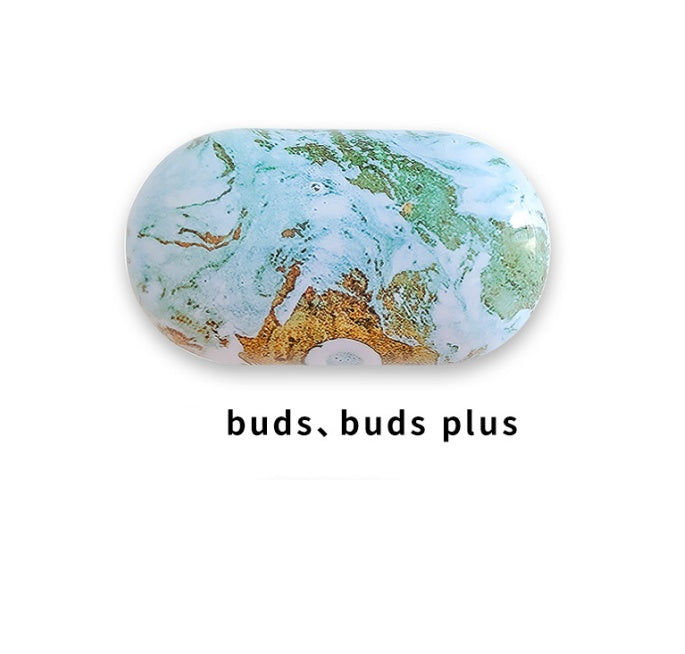 For Buds Live Pro Headphone Cover Buds Plus Marble Water Decal PC Hard Shell Case