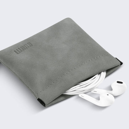 BUBM Portable Stainless Steel Shrapnel Earphone Storage Bag Headphone Accessories memory Card USB Organizer Cable Storage Bag