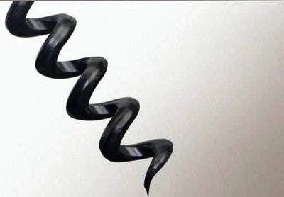 close-up of black corkscrew spiral for electric wine opener tool