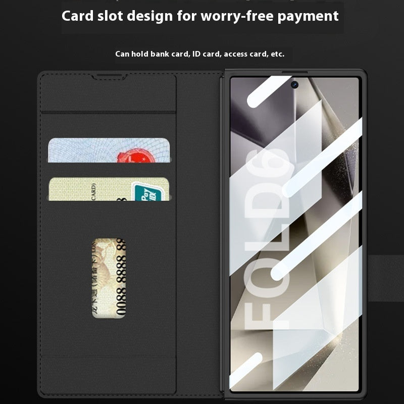 Folding Phone Case with card slot design for worry-free payment, holding bank cards, ID, and access cards.