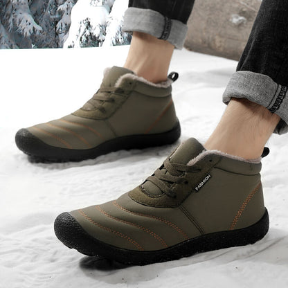 Cotton Shoes Lace-up Warm Snow Boots Winter