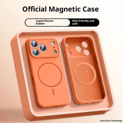 Applicable To 17 Fine Circle Magnetic Phone Case Liquid Silicone