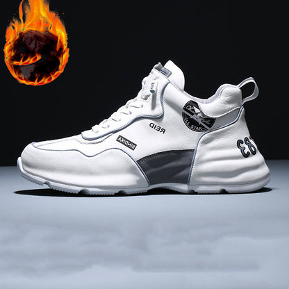 Spring New Breathable Running Leather Casual Sneakers