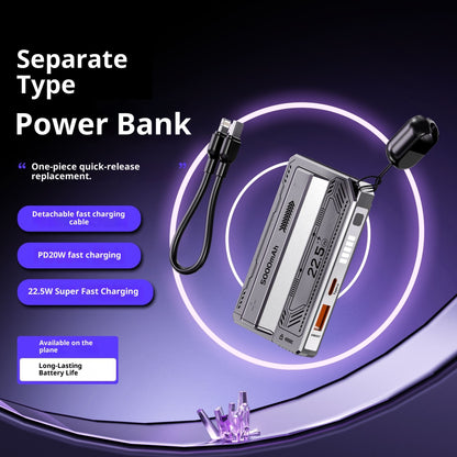 Detachable Mobile Power Cylinder Cell Mini Style Elastic Separation Type Power Bank