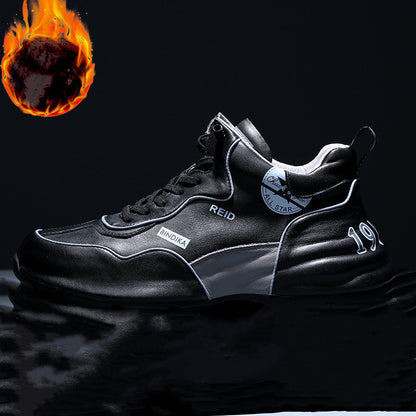 Spring New Breathable Running Leather Casual Sneakers