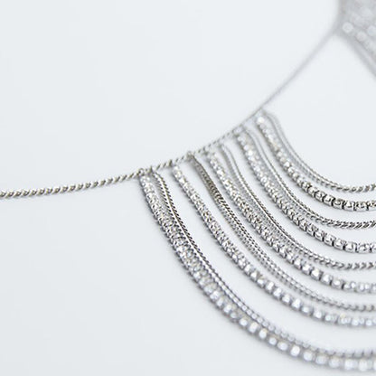 Fashionable Geometric Crystal Inlaid Personalized Pendant Jewelry