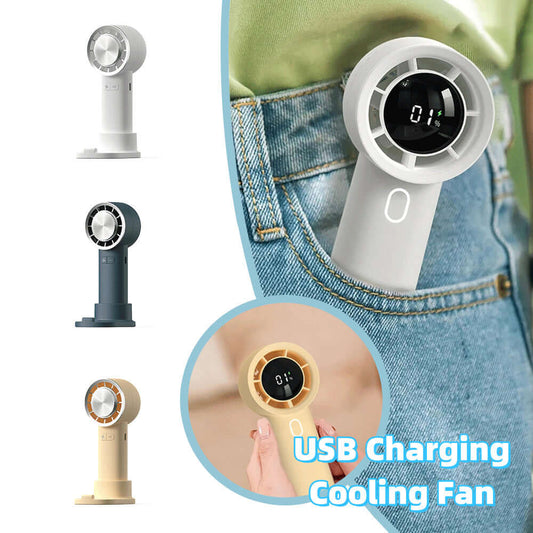 Portable Fan Rechargeable Mini Air Conditioner in multiple colors.