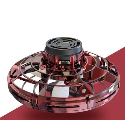 Mini fingertip gyro interactive toy drone with LED lights and USB charging port