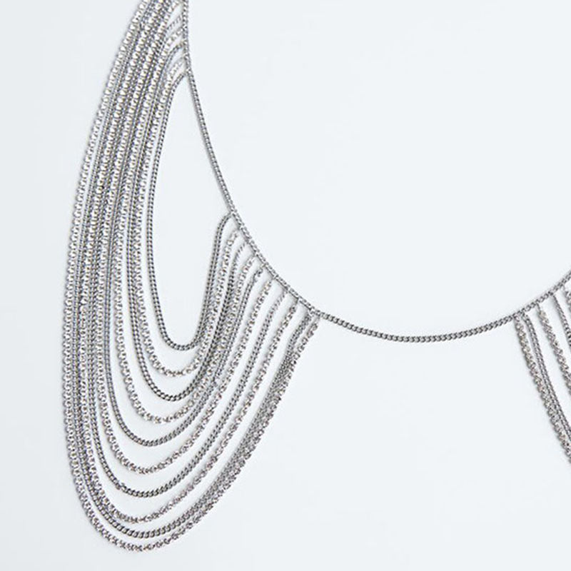 Fashionable Geometric Crystal Inlaid Personalized Pendant Jewelry