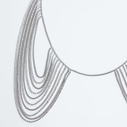 Fashionable Geometric Crystal Inlaid Personalized Pendant Jewelry