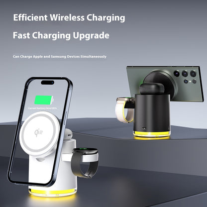 Portable Home Magnetic Three-in-one Wireless Folding Charger