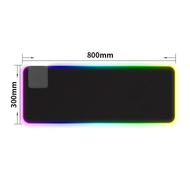 Wireless Charger LED Light Colorful RGB Glowing Mouse Pad