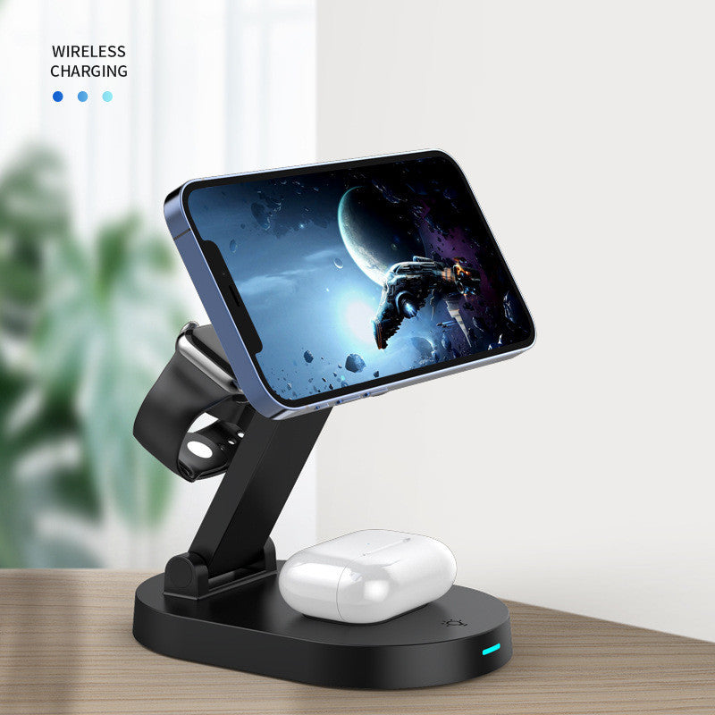 Three-in-one Magnetic Wireless Charger Vertical Stand Foldable