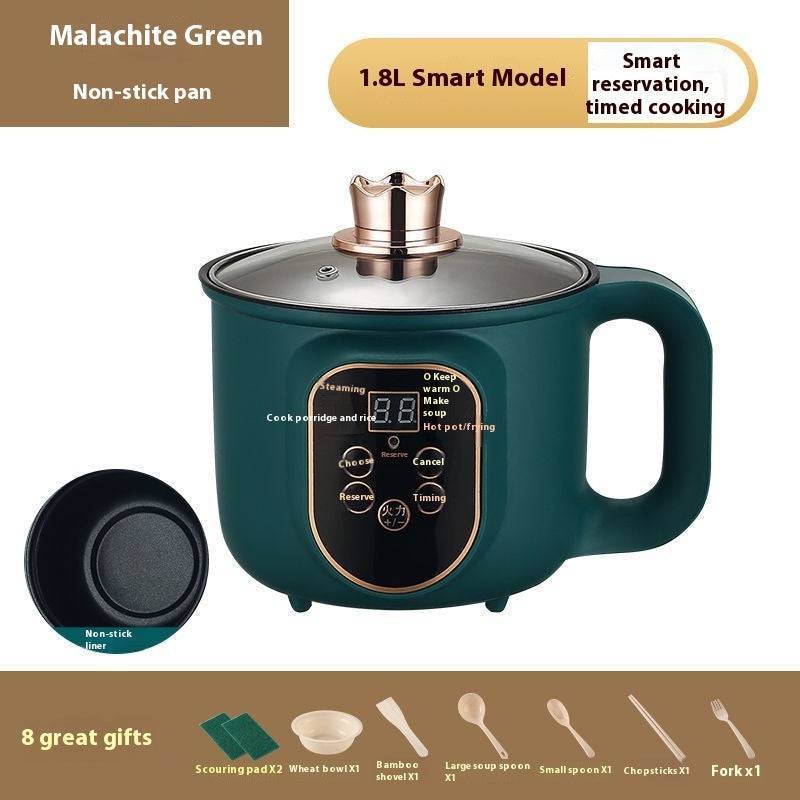 Household Electric Cooker Multifunctional Mini Smart Electric Caldron with LCD display and anti-dry burning feature.