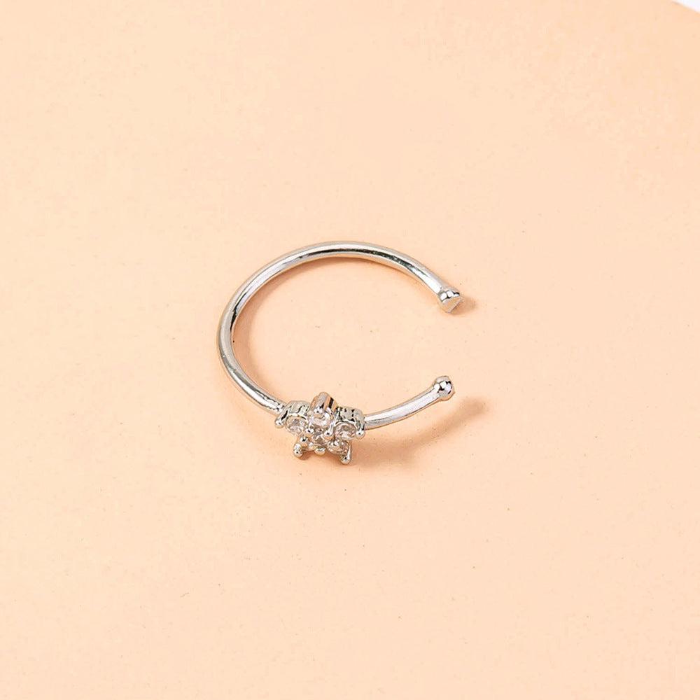 Niche Star Nose Ring Piercing Jewelry Fashion