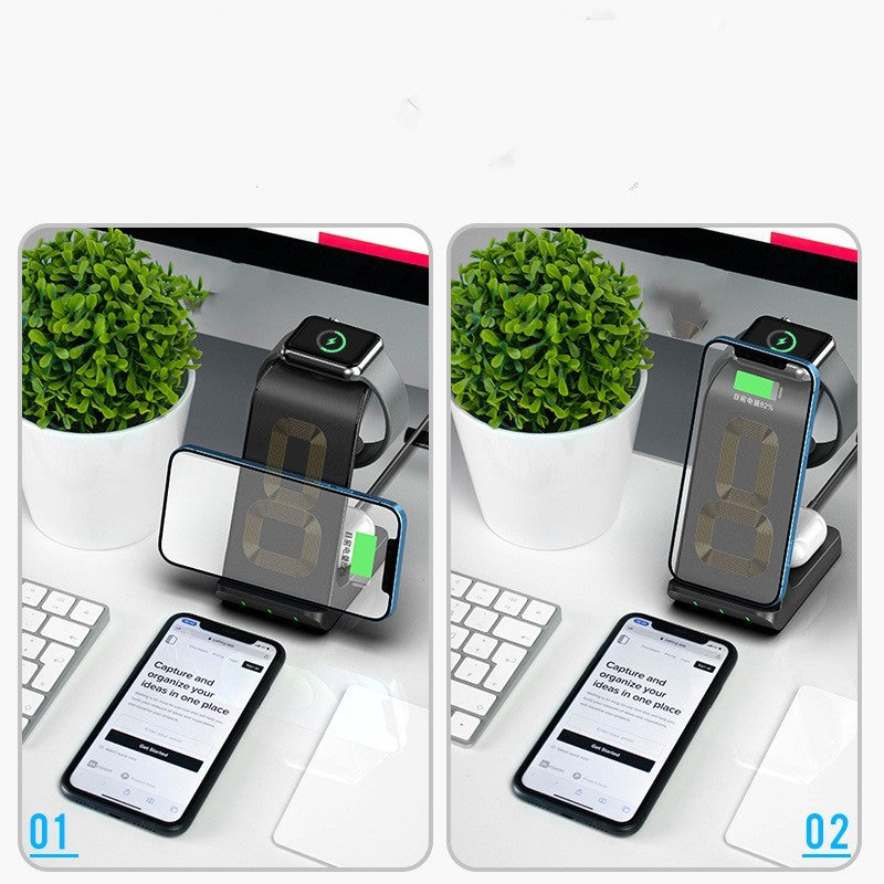 Three In One Magnetic Suction Wireless Charger