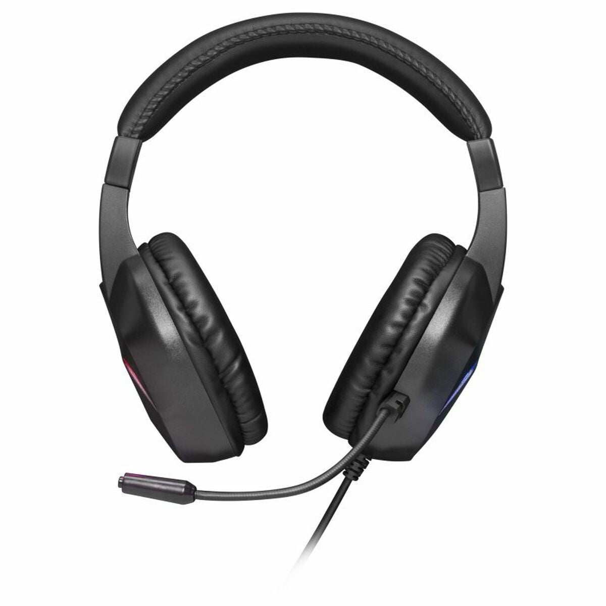 Black Mars Gaming MH122 wired gaming earpiece with microphone and RGB lighting