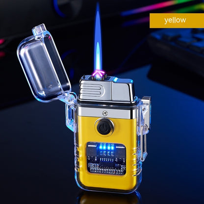 Gas-electric Dual-purpose Transparent Case Double Windproof Gas Lighters