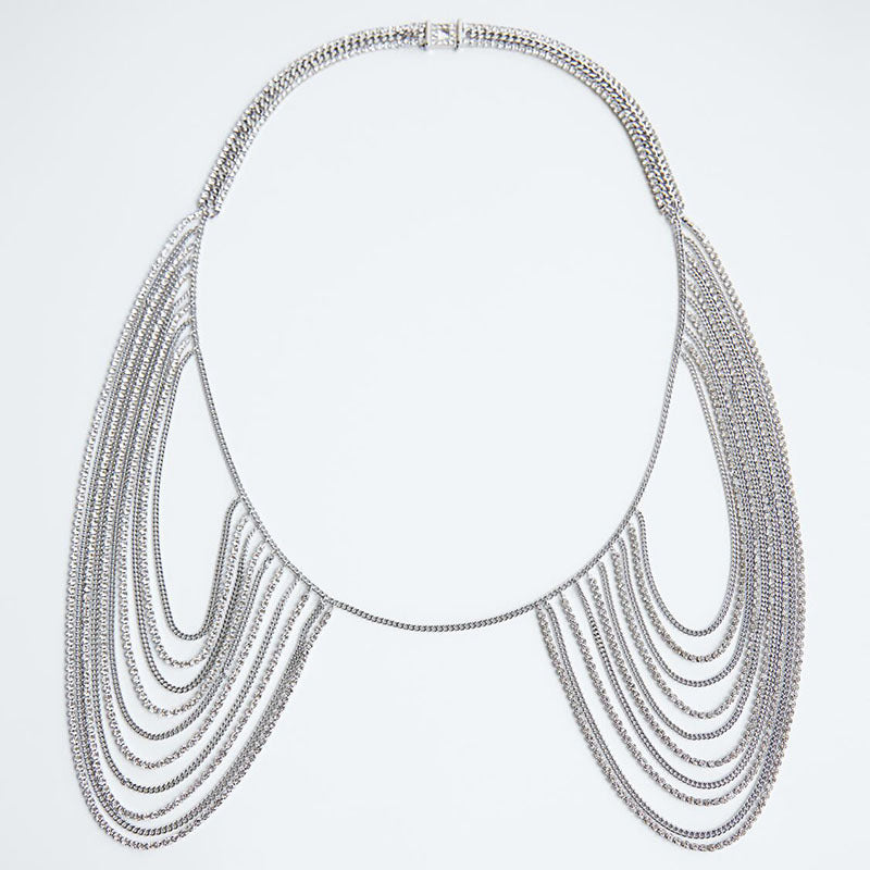 Fashionable Geometric Crystal Inlaid Personalized Pendant Jewelry