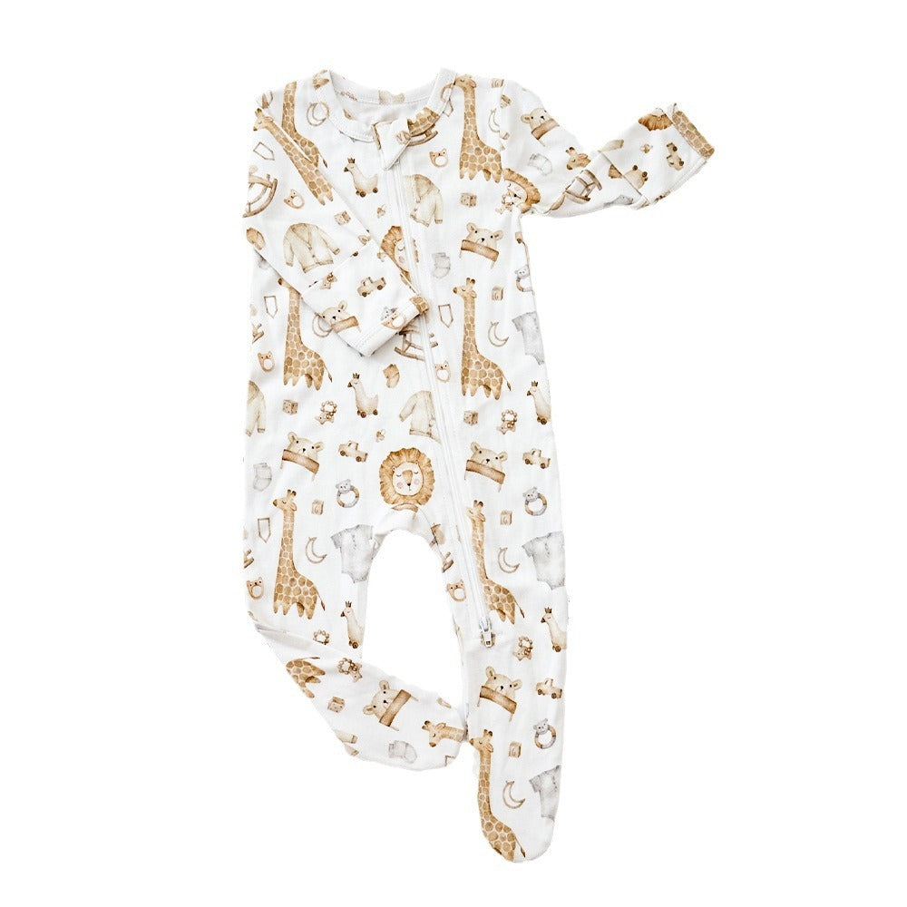 Baby Bamboo Cotton Pajamas Home Clothes Baby Jumpsuit