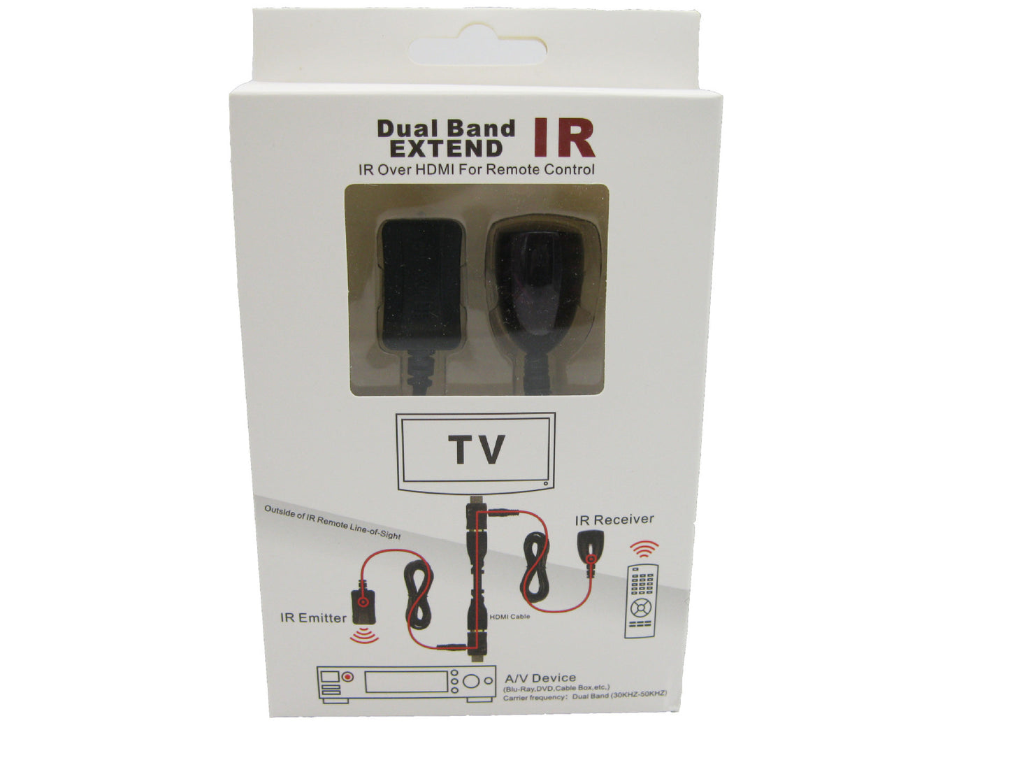 Newest IR Extender Infrared Repeater Remote Control 30 to 60Khz Dual Band IR Over HDMI Remote Control Extender Receiver