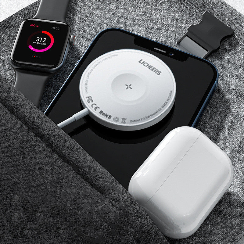 Watch Earphone Wireless Charger Magnetic Three In One