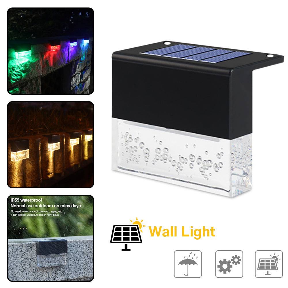 RGB LED Solar Light Step Fence Light 