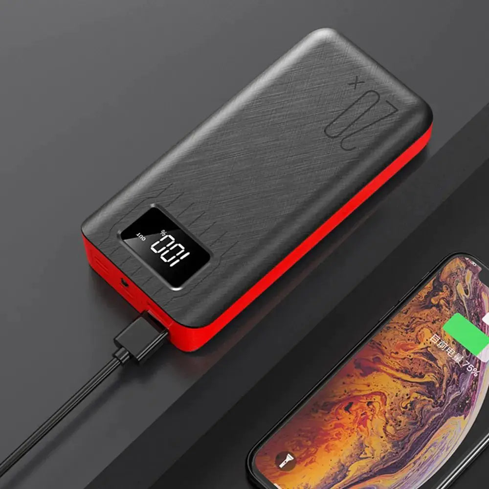 Dual USB 20000mAh Power Bank with LED