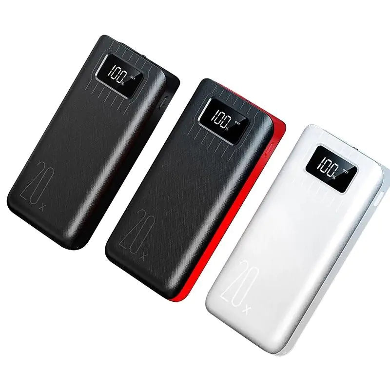 Dual USB 20000mAh Power Bank with LED