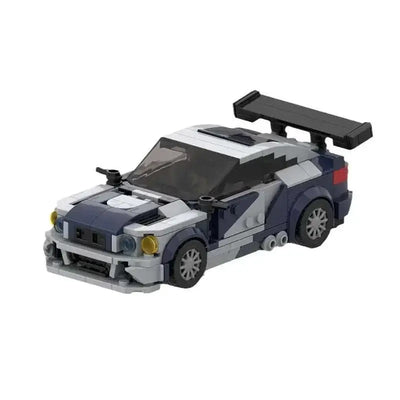 BMW M3 GTR buildable model car toy with detailed design and rear spoiler