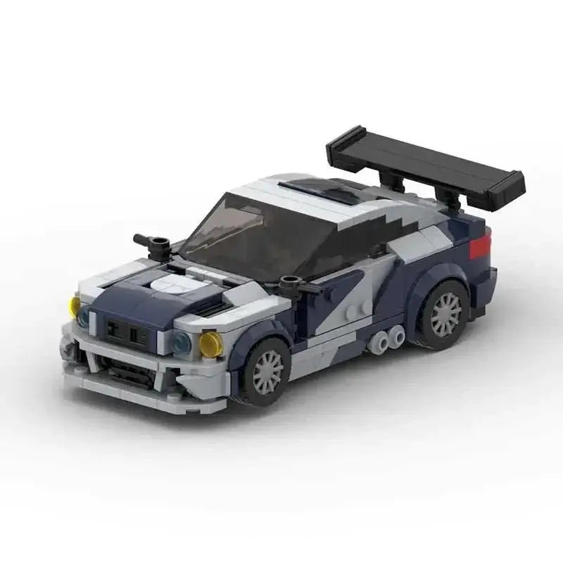 BMW M3 GTR buildable toy car model with 408 pieces and detailed features