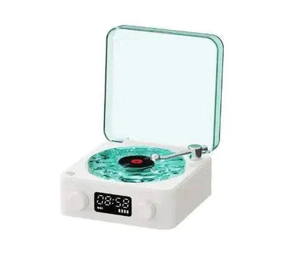 compact portable turntable bluetooth with rotating water ripple and nature sounds speaker