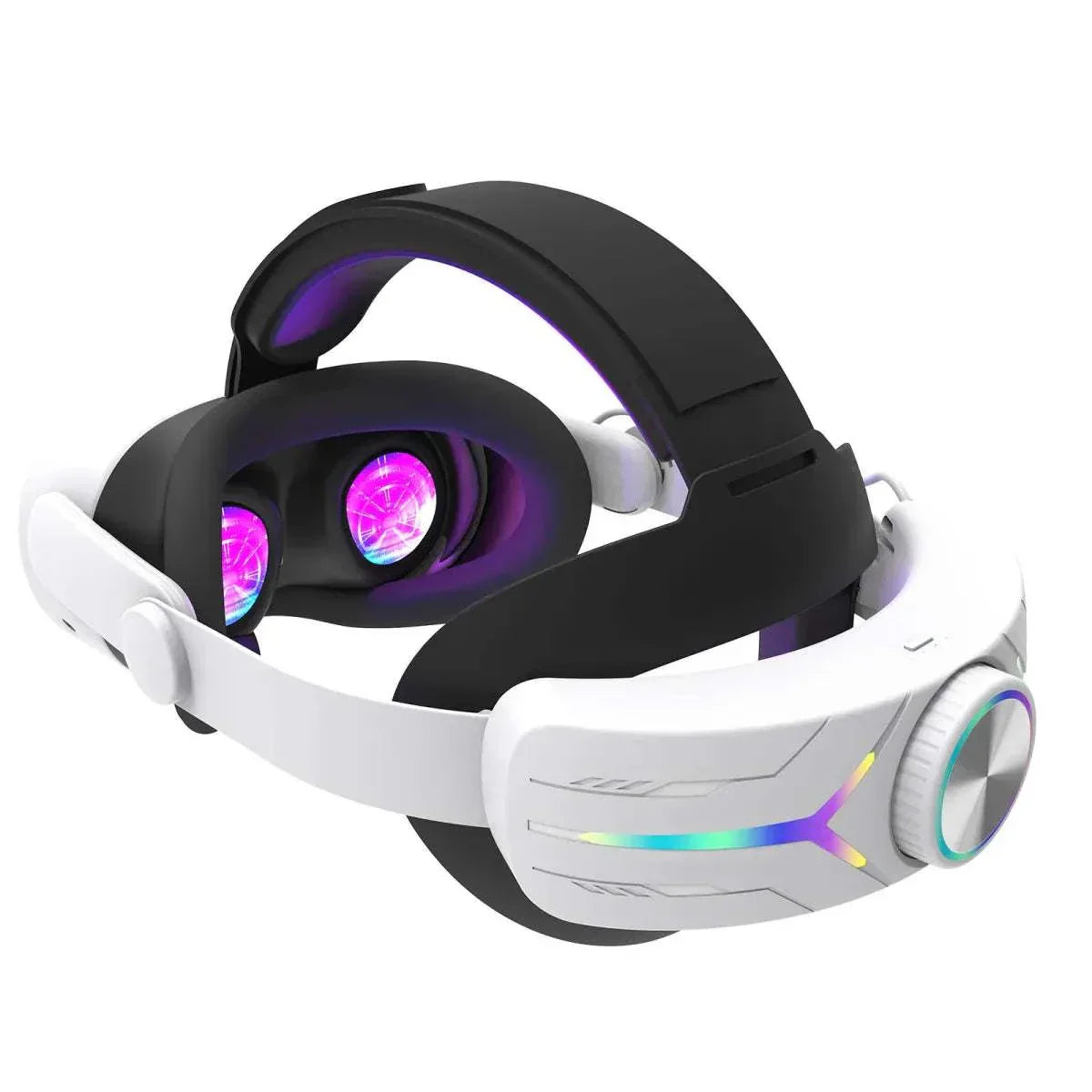 Ammonium Bicarbonate VR Headset with adjustable straps, high-resolution display, immersive audio, and comfort padding, designed for virtual reality gaming and entertainment.