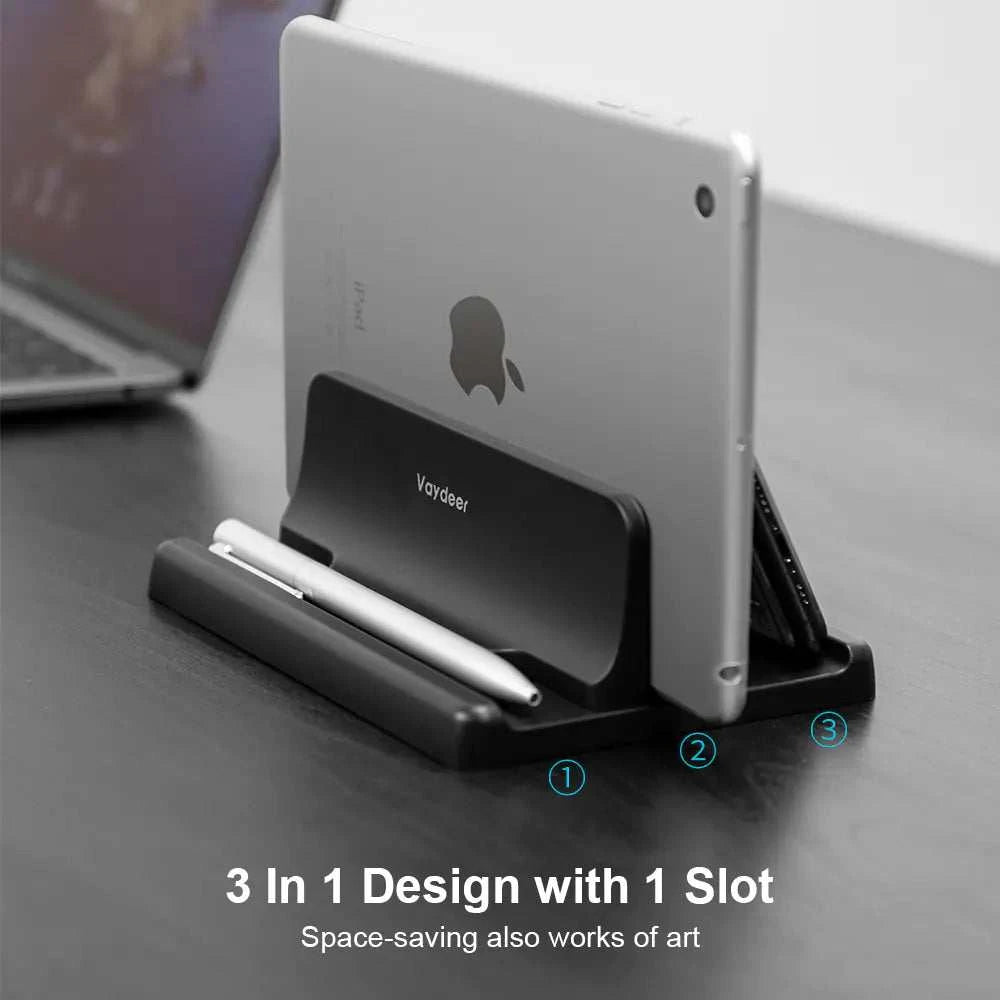Adjustable Vertical Laptop Stand for Macbook and Tablets