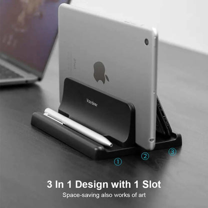 Adjustable Vertical Laptop Stand for Macbook and Tablets