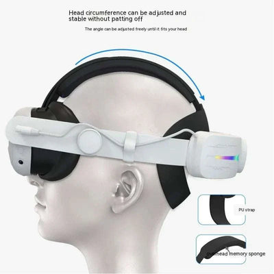 Ammonium Bicarbonate VR Headset with adjustable PU strap and overhead memory sponge for immersive virtual reality experience