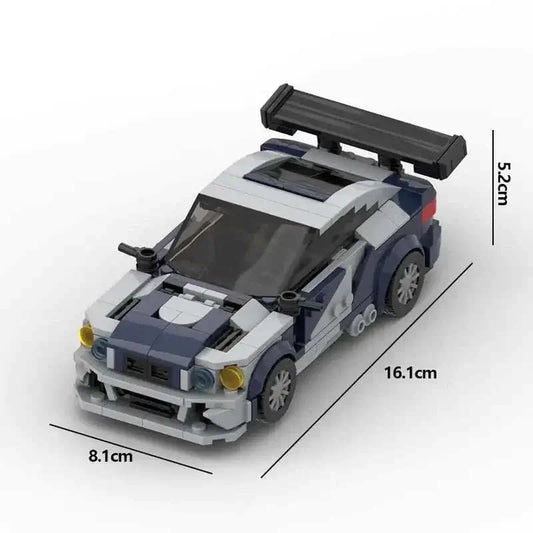 BMW M3 GTR buildable toy model with adjustable parts and racing design, 16.1x8.1x5.2 cm